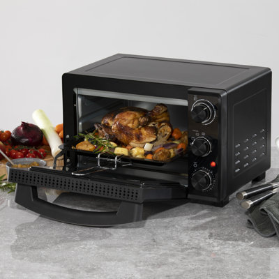 Daewoo 23L Electric Mini Oven 1300W Adjustable 90C - 230C Temperature Control 60min Timer For Bake Grill Toast Space Saving