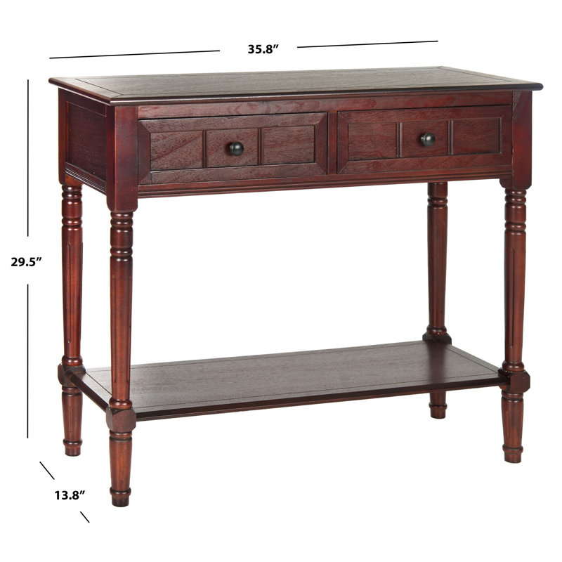 Console en bois massif 35,8 po Malmesbury, Cerise foncée