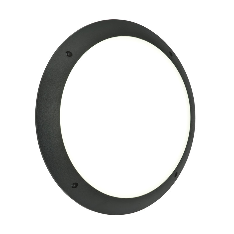 Steen Integrated LED Outdoor Bulkhead Light, Matte Black