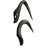 Real Black Wildebeest Horn Set, Dark Brown