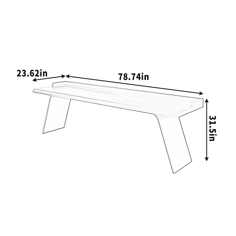 Pieds en fer de qualité supérieure, H 31,5 po x l 78,74 po x P 23,62 po