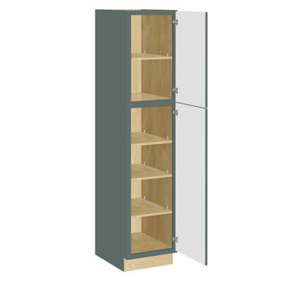 Armoire de cuisine Gallery Express Ellison assemblée, 45,7 cm L x 61 cm P x 228,8 cm H, avec petite fermeture à droite, couleur Prairie