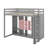 Twin Size Wood Loft Bed With Wardrobe, Shelves And Cabinet-41436627