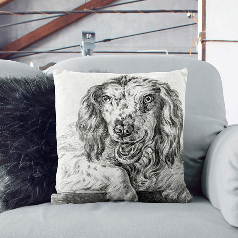 Square Throw Cushion, 40cm H x 40cm W x 15cm D, Black