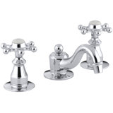 Antique Widespread Bathroom Sink Faucet with 6-Prong Handles