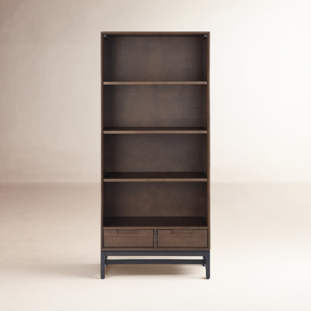 Banting 30" Bookcase, Walnut Brown/Black