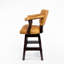 Tabouret de bar pivotant capitonné trophée brun foncé 26 po-61558329-61924289