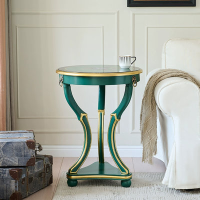 Table de bout moderne en bois massif et en bois manufacturé