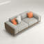 64 Inch Modern Grey Fabric Sofa With Accent Pillows For Living Room-2013960897