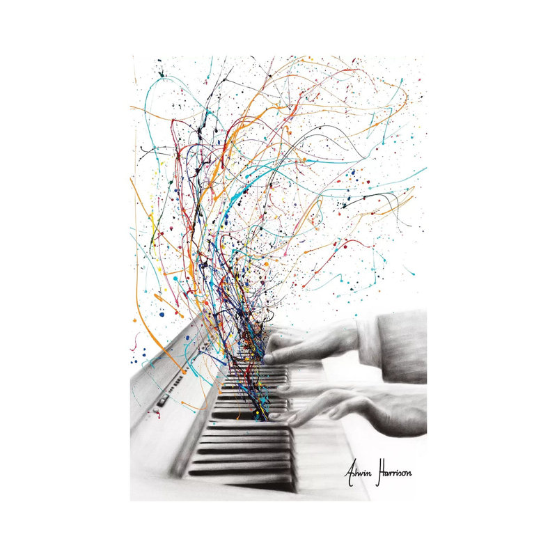 The Keyboard Solo by Ashvin Harrison - Wrapped Canvas Gallery-Wrapped Canvas Giclée, 20.32 cm H x 30.48 cm W
