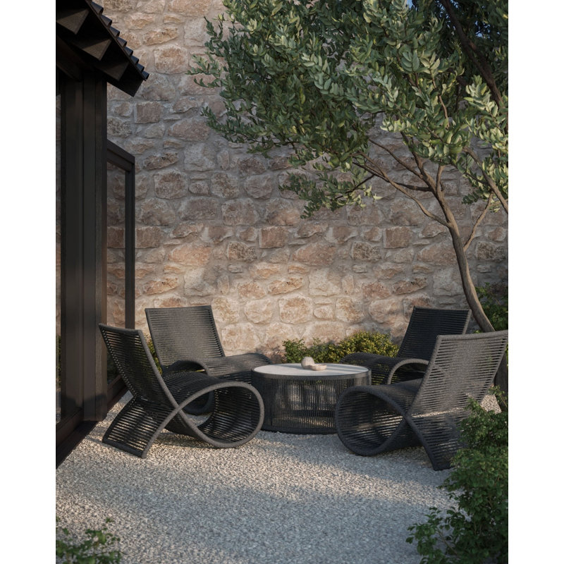 Wave Club Chair, Matte Charcoal