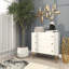 Décoration murale dorée en métal à rayures 3D