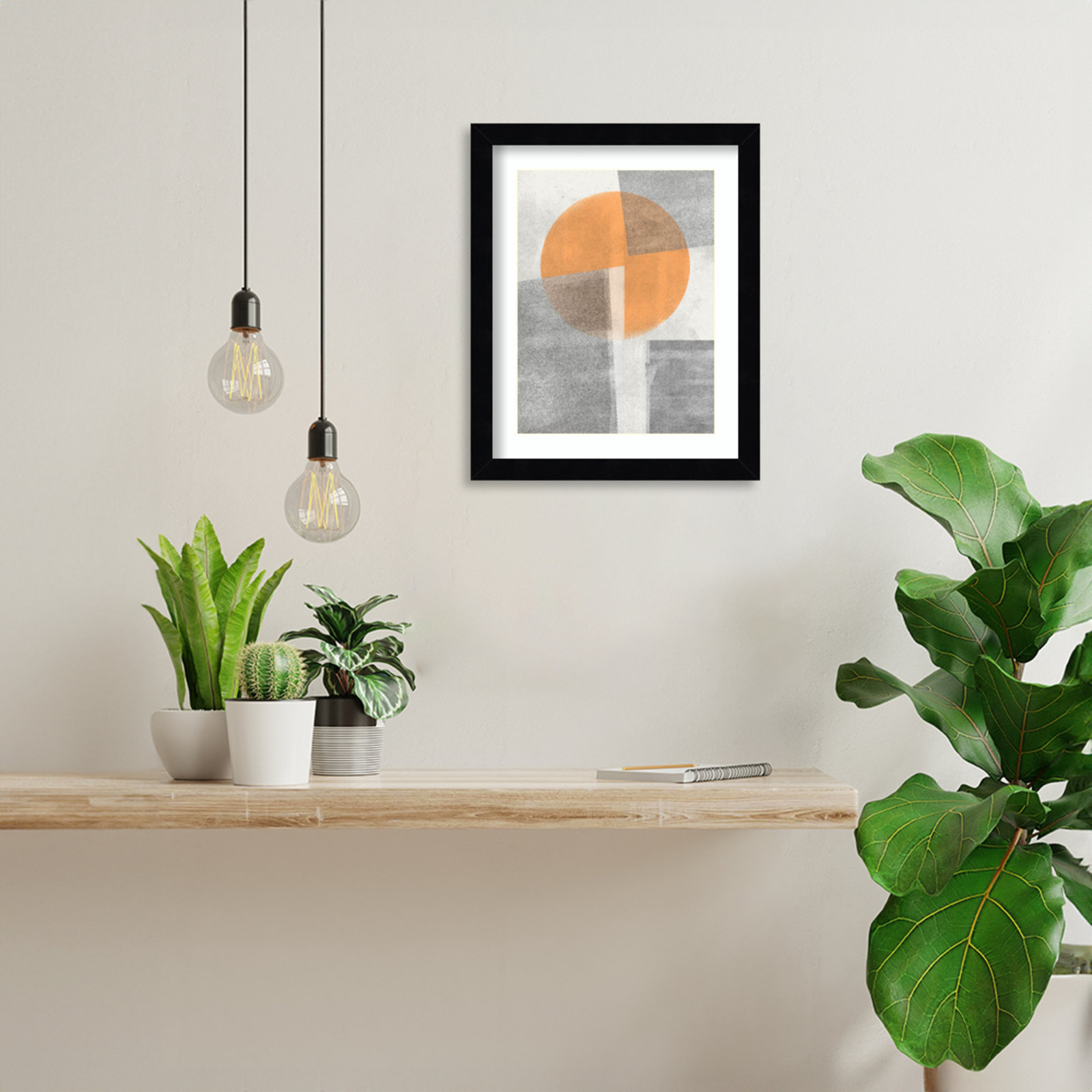 Giese "Paper Collage No. 3" Print, Black, 13" H x 11" W