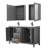 Daria 60'' Double Bathroom Vanity with Carrara Marble Top-97961481-97961484