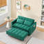  Canapé-lit en velours l 55 po - Causeuse convertible 3-en-1 - Lit d'invité compact-1905428140