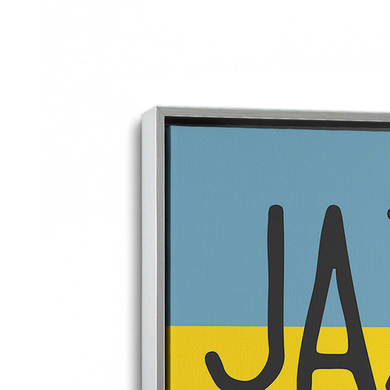 Affiche rétro vintage sur toile Jazz dans un cadre, Chrome poli, H 18,75 po x l 12,75 po