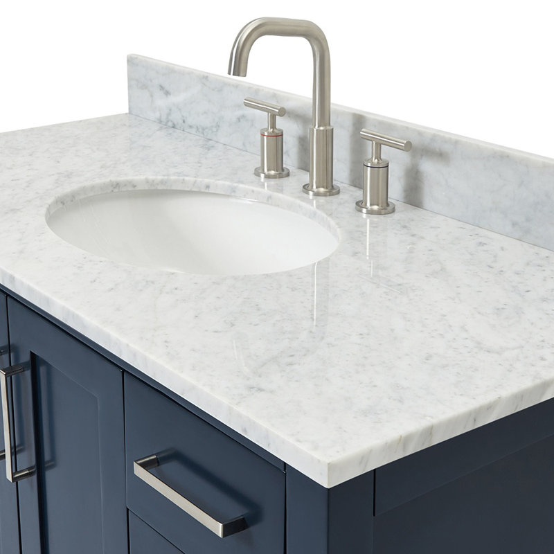 Magnolia Bath Vanity Rectangular Basin S061SCW2R, Oval, Midnight Blue, 43"