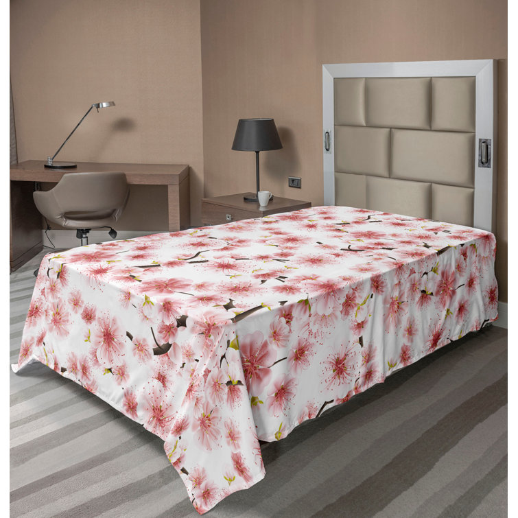 Ambesonne, drap plat floral pivoines, art botanique printanier