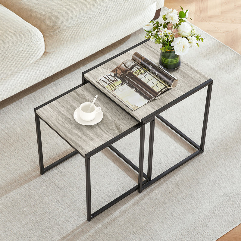 Sylvie 2 Piece Nest of Tables, Grey
