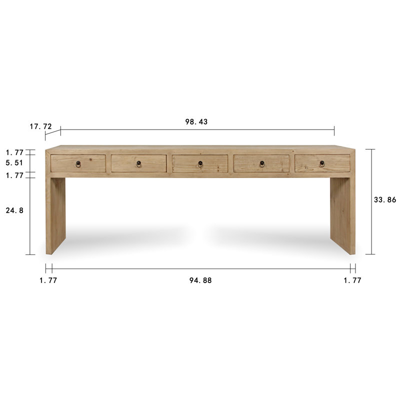 Solid Wood Credenza Desk