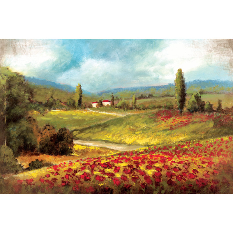 Rolling Tuscan Hills - Wrapped Canvas Painting, 51cm H x 76cm W x 3.8cm D