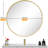 Garbers Round Metal Framed Wall Mounted Circle Mirror-556387671-556387670