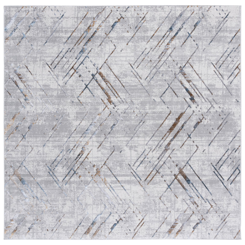 Tapis à motif géométrique Sonoma Performance, Carré 6 pi 7 po