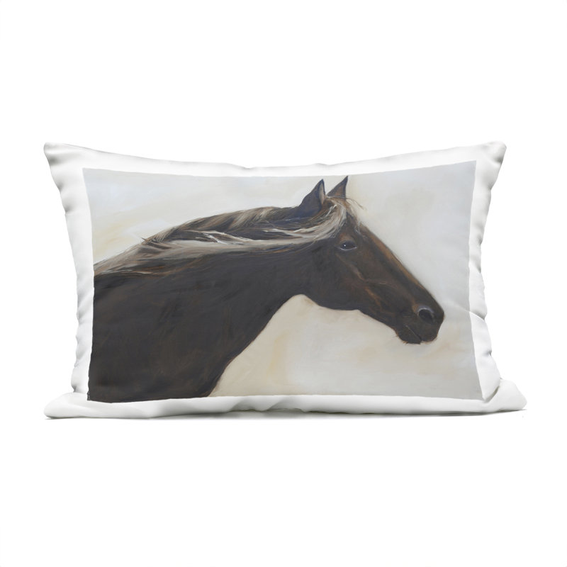 Coussin d'extérieur imprimé The Mare In Profile, design par Jadei