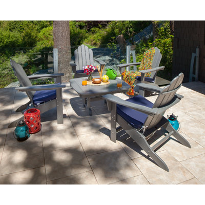POLYWOOD Long Island Adirondack 5-Piece Conversation Group