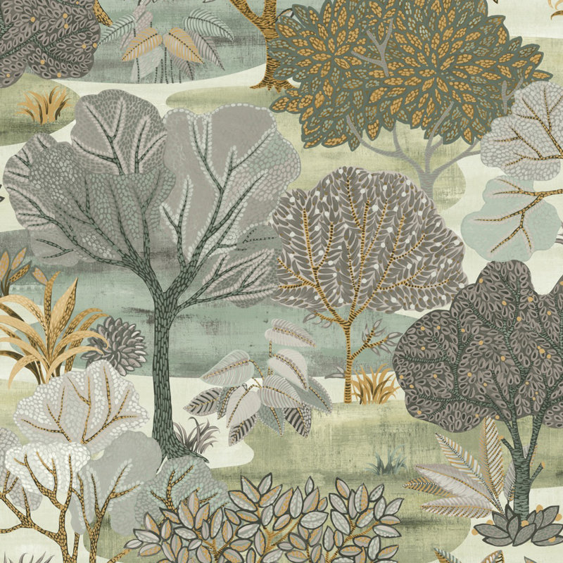 Papier peint Allure Forest Moss, Vert