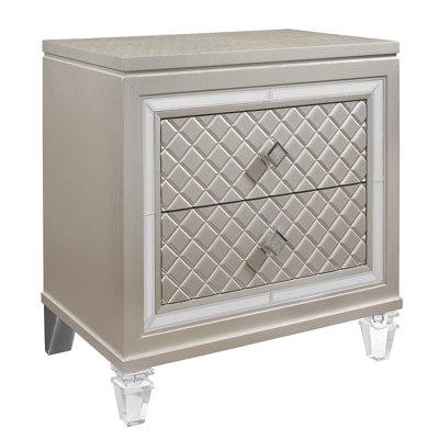 Table de chevet Cross Glam Champagne