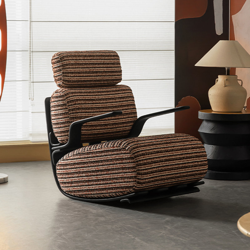 Chaise berçante rétro confortable, Rouge