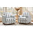 Parker Farmhouse 33'' W Upholstered Swivel Accent Armchair with Solid Wood Base-1869256636