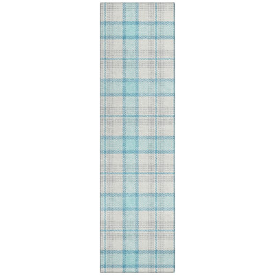 Zinara Teal Washable Indoor-Outdoor Rug - 
