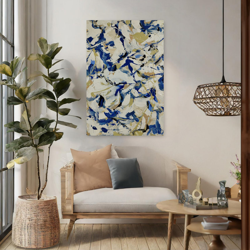 Art contemporain contemporain abstrait, H 48 po x l 32 po