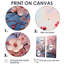 Décoration murale rose et bleu cerisier II - rose-115207633-115207631-115207629