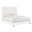 Arabelle White Velvet Bed In UK-119045109