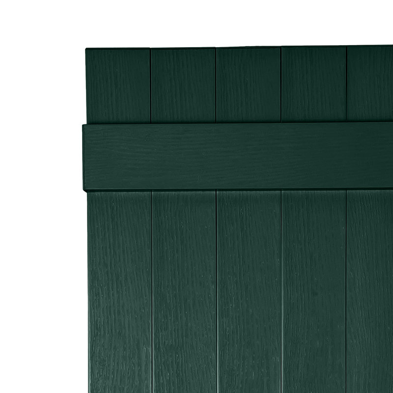 Persiennes personnalisées à 5 planches fermées, 45", Vert pin