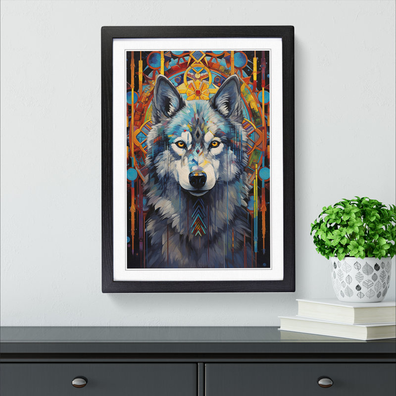 Husky Symbolism - Framed Print, Black Framed, 64cm H x 46cm W x 2cm D