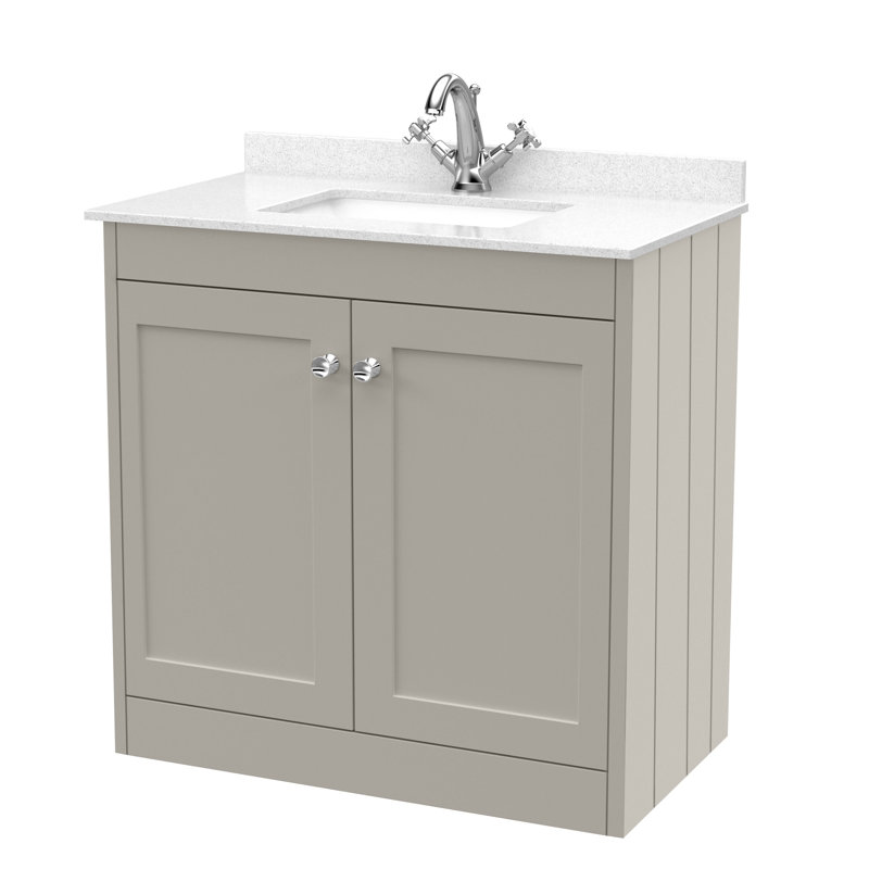 Ashwick Bathroom Vanity, Pebble Grey, 820 cm
