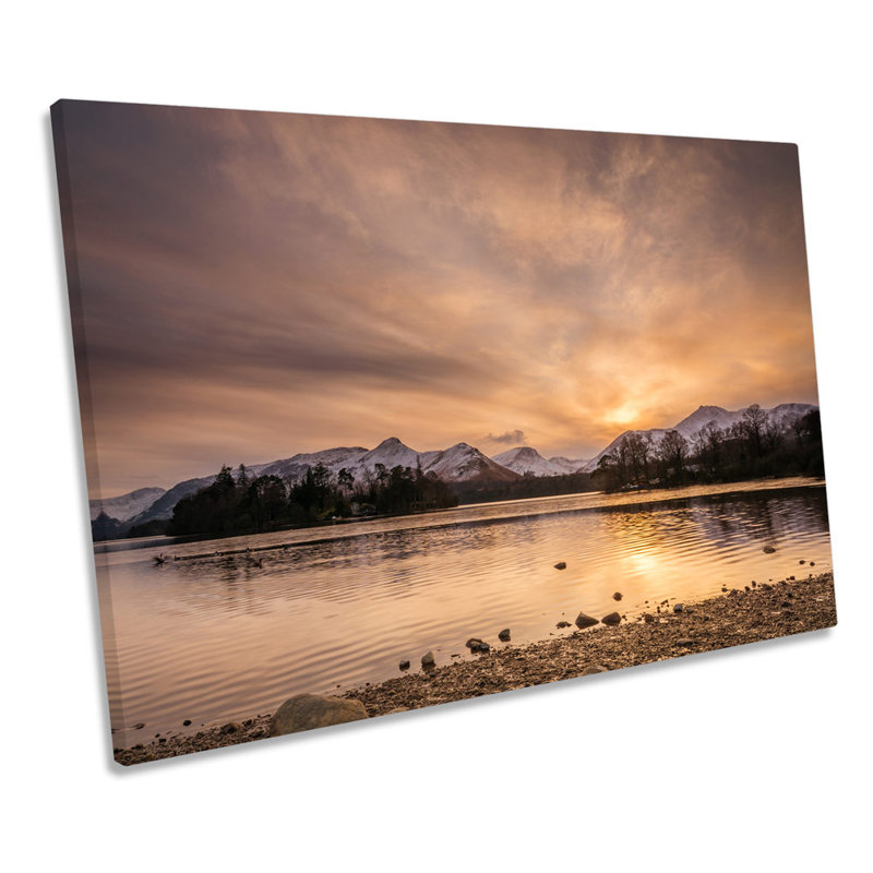 Derwent Water Lake District - Wrapped Canvas Print, 30.5cm H x 45.7cm W