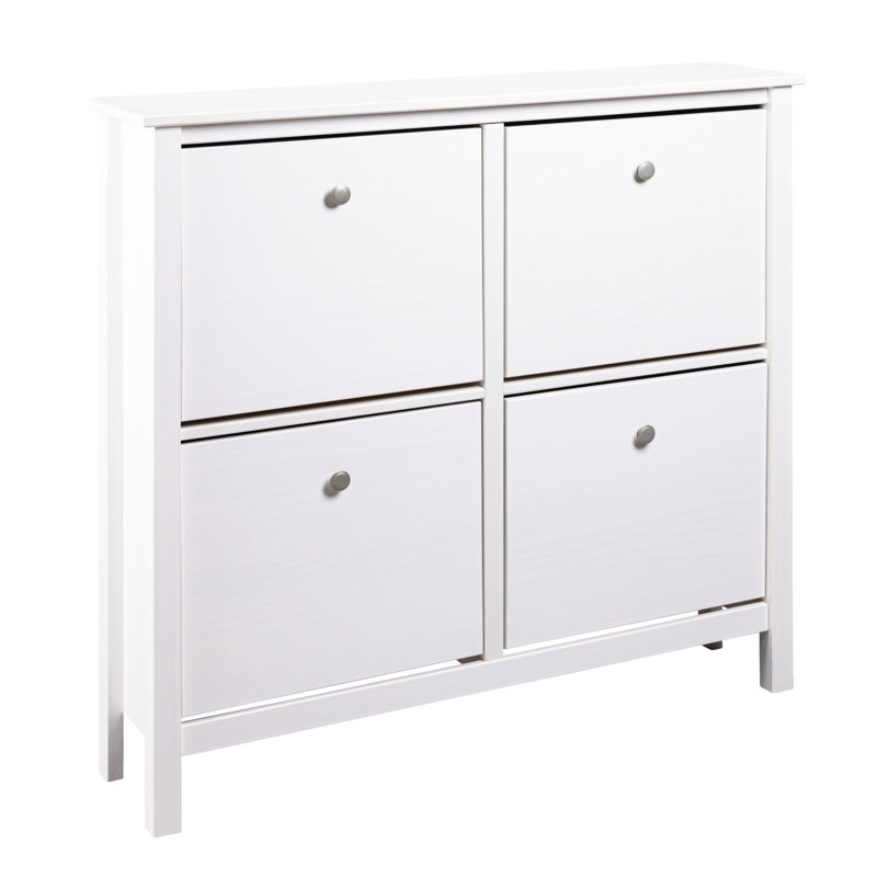 Cintron 16 Pair Solid Wood Shoe Storage Cabinet