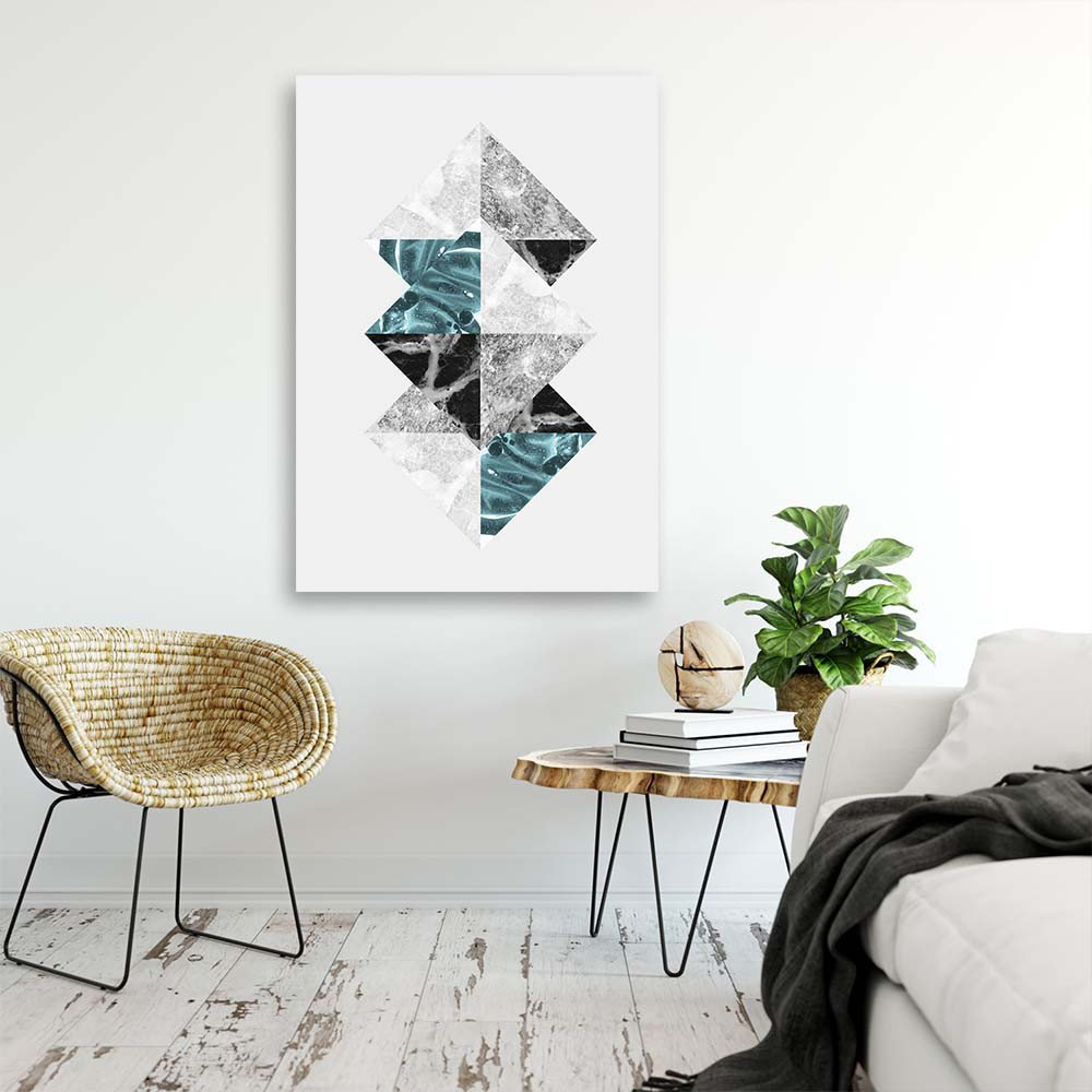 Leinwandbild Geometric Turquoise Abstract