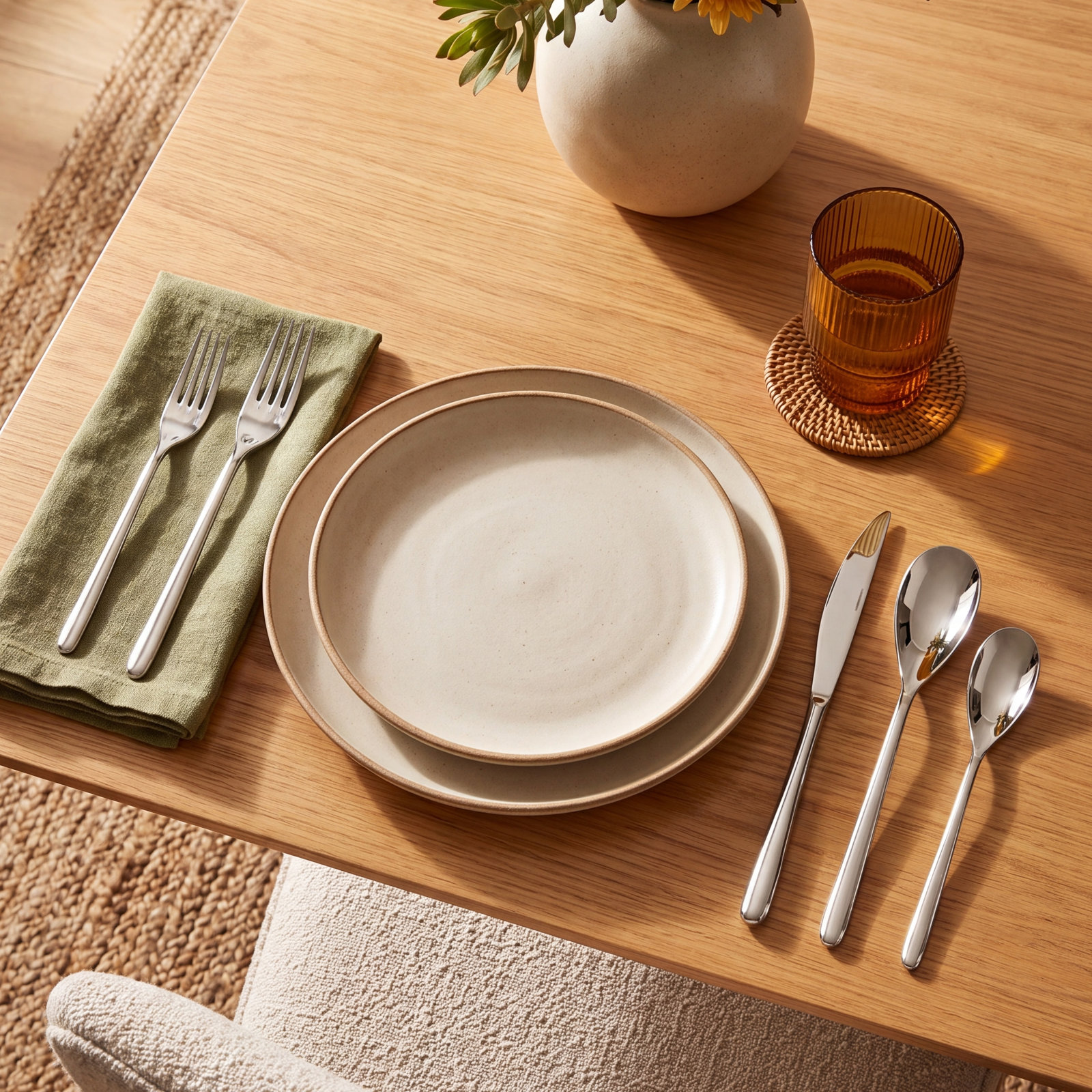 Dragonfly 5 Piece 18/10 Stainless Steel Flatware Set, Service for 1