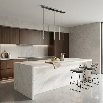 Luminaire suspendu cylindrique à DEL 5 lumières pour îlot de cuisine Baileyton
