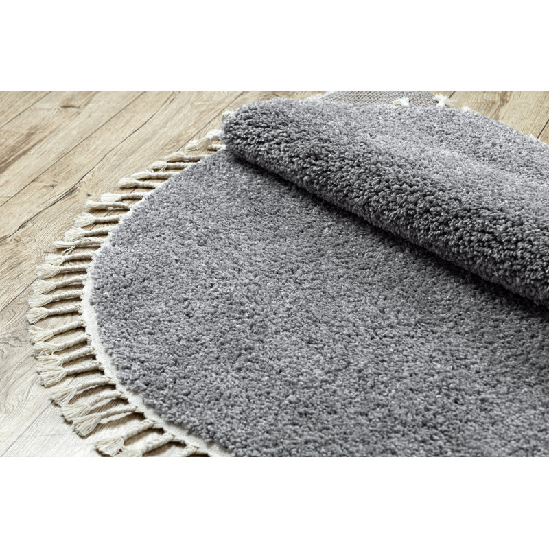Round Winfrey Solid Colour Area Rug, Round 120cm