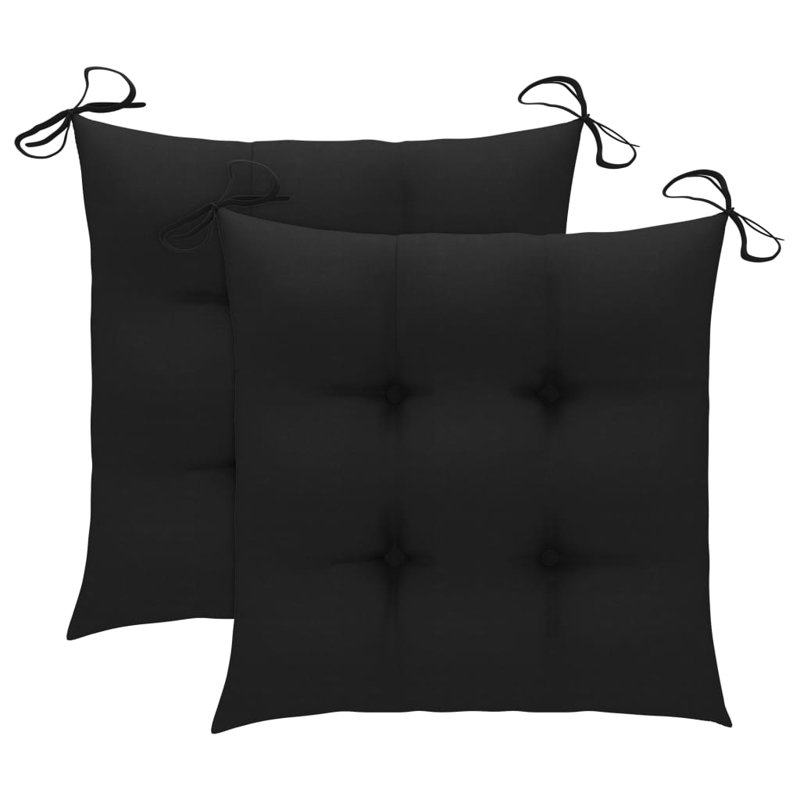 Outdoor Seat Cushion, Black, 2.8" H x 15.7" W x 15.7" D