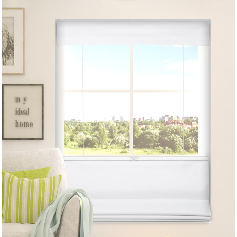 Room Darkening Roman Shade, 24"W x 72"L