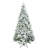 7.5/9Ft Tall Unlit Snow Flocked Pine Artificial Christmas Tree With Realistic Branches