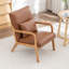 Fauteuil avec revêtement en bois et cuir-395610197